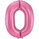 Folat Ballon folie 0 roze metallic mat | 86cm Folat Ballon folie 0 roze metallic mat | 86cm