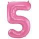 Folat Ballon folie 5 Mat Roze | 86cm Folat Ballon folie 5 Mat Roze | 86cm