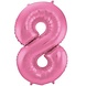 Folat Ballon folie 8 Mat Roze | 86cm Folat Ballon folie 8 Mat Roze | 86cm