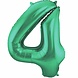 Folat Feuille d'aluminium Balloon 4 Matte Vert | 86cm Folat Feuille d'aluminium Balloon 4 Matte Vert | 86cm
