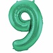Folat Ballon folie 9 mat groen | 86cm Folat Ballon folie 9 mat groen | 86cm