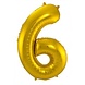Globos Nordic Ballon folie 6 goud | 86 cm Globos Nordic Ballon folie 6 goud | 86 cm