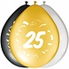 Ballonnen 25 jaar goud-zwart-zilver | 8 stuks Ballonnen 25 jaar goud-zwart-zilver | 8 stuks