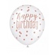 Ballon Happy Birthday Glitz Rose Goud | 6 stuks Ballon Happy Birthday Glitz Rose Goud | 6 stuks