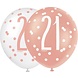 Ballonnen 21 jaar Glitz Rose Goud | 6 stuks Ballonnen 21 jaar Glitz Rose Goud | 6 stuks