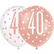 Ballonnen 40 jaar Glitz Rose Goud | 6 stuks Ballonnen 40 jaar Glitz Rose Goud | 6 stuks