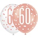 Ballonnen 60 jaar Glitz Rose Goud | 6 stuks Ballonnen 60 jaar Glitz Rose Goud | 6 stuks