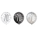 Ballonnen 70 jaar Glitz Zwart Zilver | 6 stuks Ballonnen 70 jaar Glitz Zwart Zilver | 6 stuks