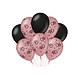 Ballonnen 40 jaar Rose Goud/Zwart | per 8 stuks Ballonnen 40 jaar Rose Goud/Zwart | per 8 stuks