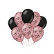 Ballonnen 25 jaar Rose Goud/Zwart | per 8 stuks Ballonnen 25 jaar Rose Goud/Zwart | per 8 stuks