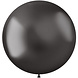 Ballon donker grijs metallic XL 48cm | 5 stuks Ballon donker grijs metallic XL 48cm | 5 stuks