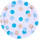 Pioneer Party Assiettes pois bleu et or 23cm | 8 pièces Pioneer Party Assiettes pois bleu et or 23cm | 8 pièces
