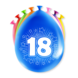 Paper Dreams Ballonnen 18 jaar party 30cm | 8 stuks Paper Dreams Ballonnen 18 jaar party 30cm | 8 stuks