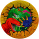 Folat Assiettes de fête Dino 23cm | 8 pièces Folat Assiettes de fête Dino 23cm | 8 pièces