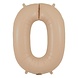 Oaktree Ballon en feuille nude Mat numéral 0 | 86cm Oaktree Ballon en feuille nude Mat numéral 0 | 86cm