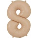 Oaktree Ballon en feuille nude Mat numéral 8 | 86cm Oaktree Ballon en feuille nude Mat numéral 8 | 86cm