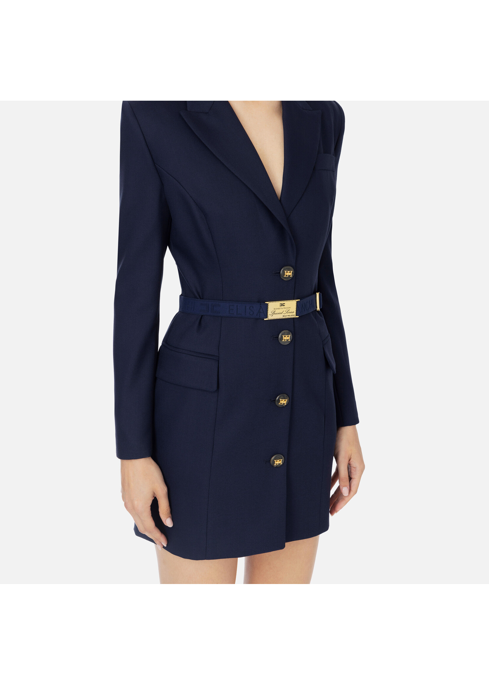 Elisabetta Franchi JURK DONKER BLAUW AB63846E2