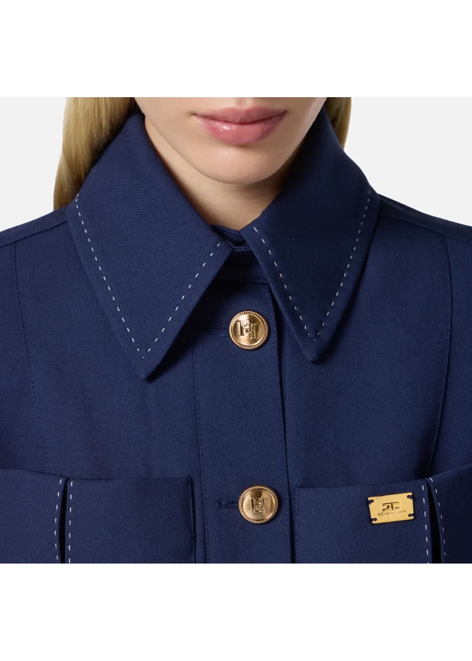 Elisabetta Franchi BLAZER GI13851E2 BLAUW