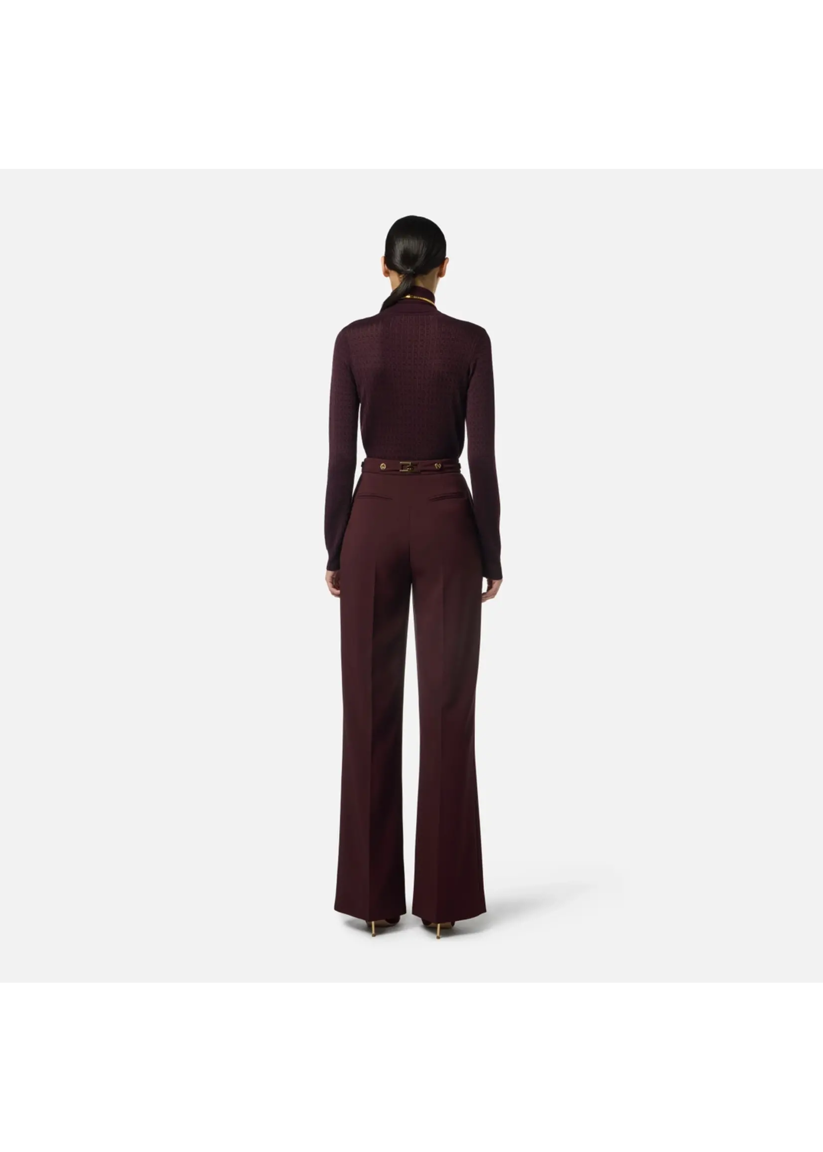 Elisabetta Franchi PANTALON PA09956E2 MERLOT