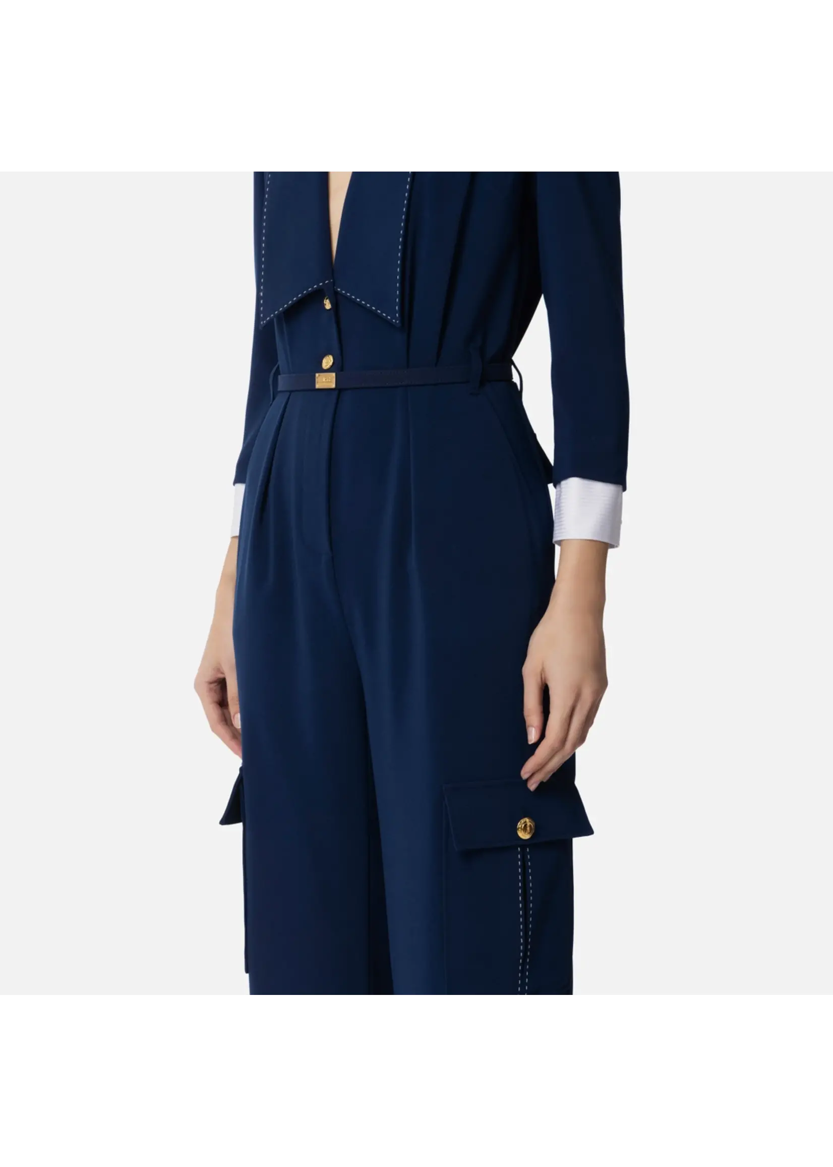 Elisabetta Franchi JUMPSUIT TU04451E2 BLAUW