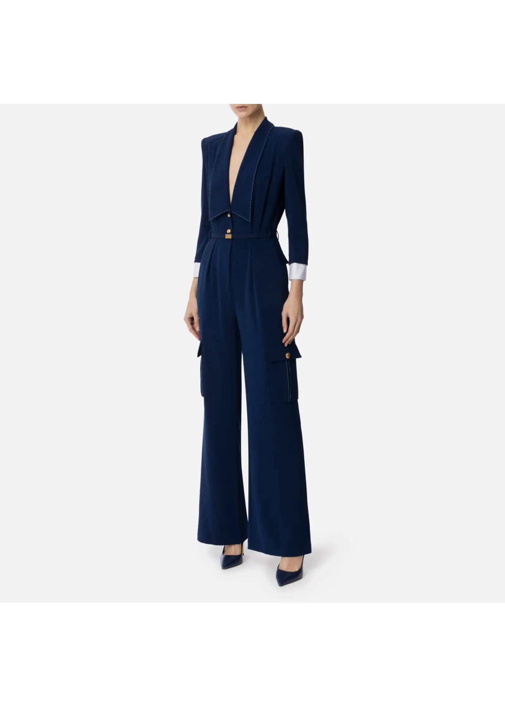 Elisabetta Franchi JUMPSUIT TU04451E2 BLAUW