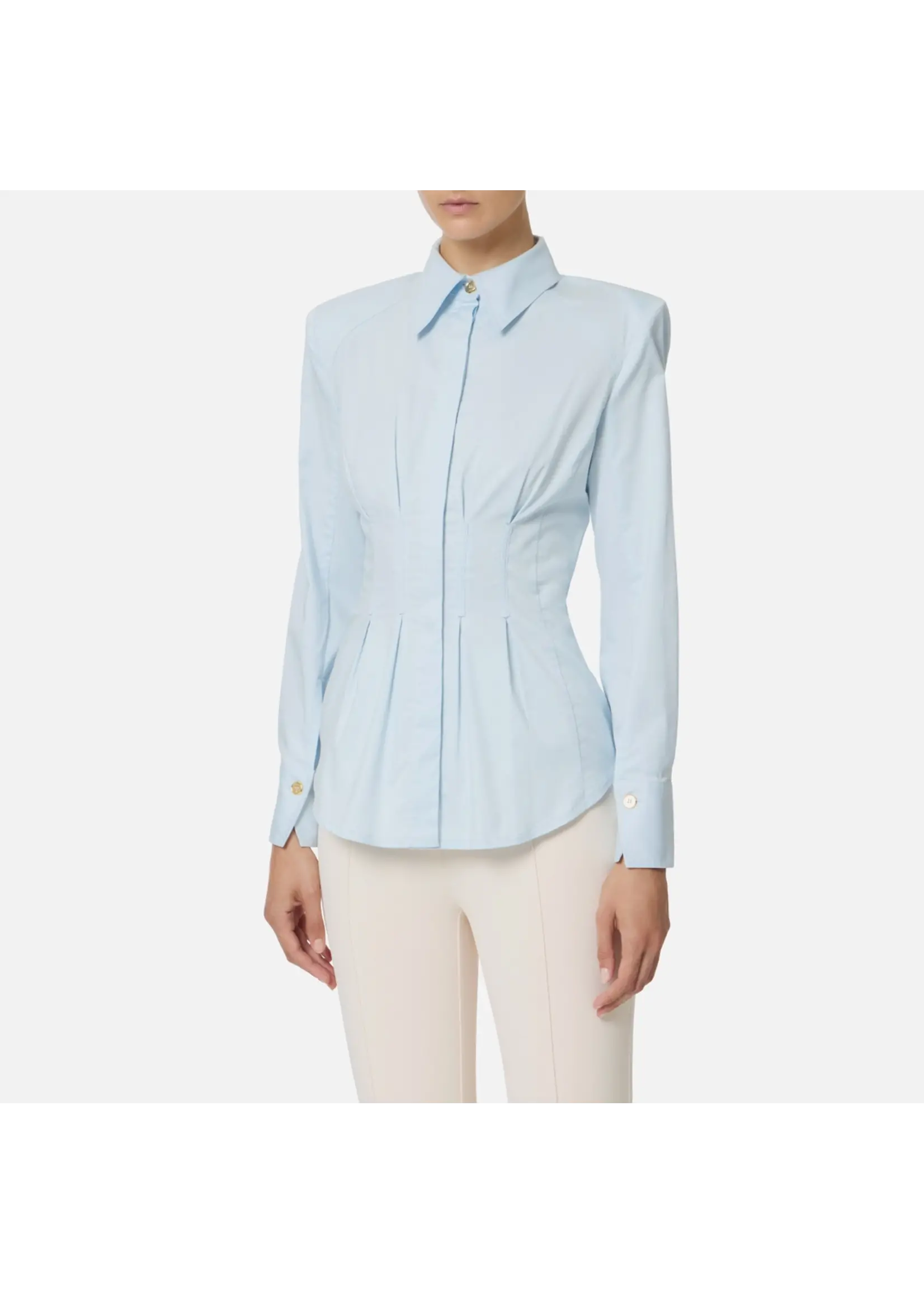 Elisabetta Franchi BLOUSE CA05151E2 LICHT BLAUW