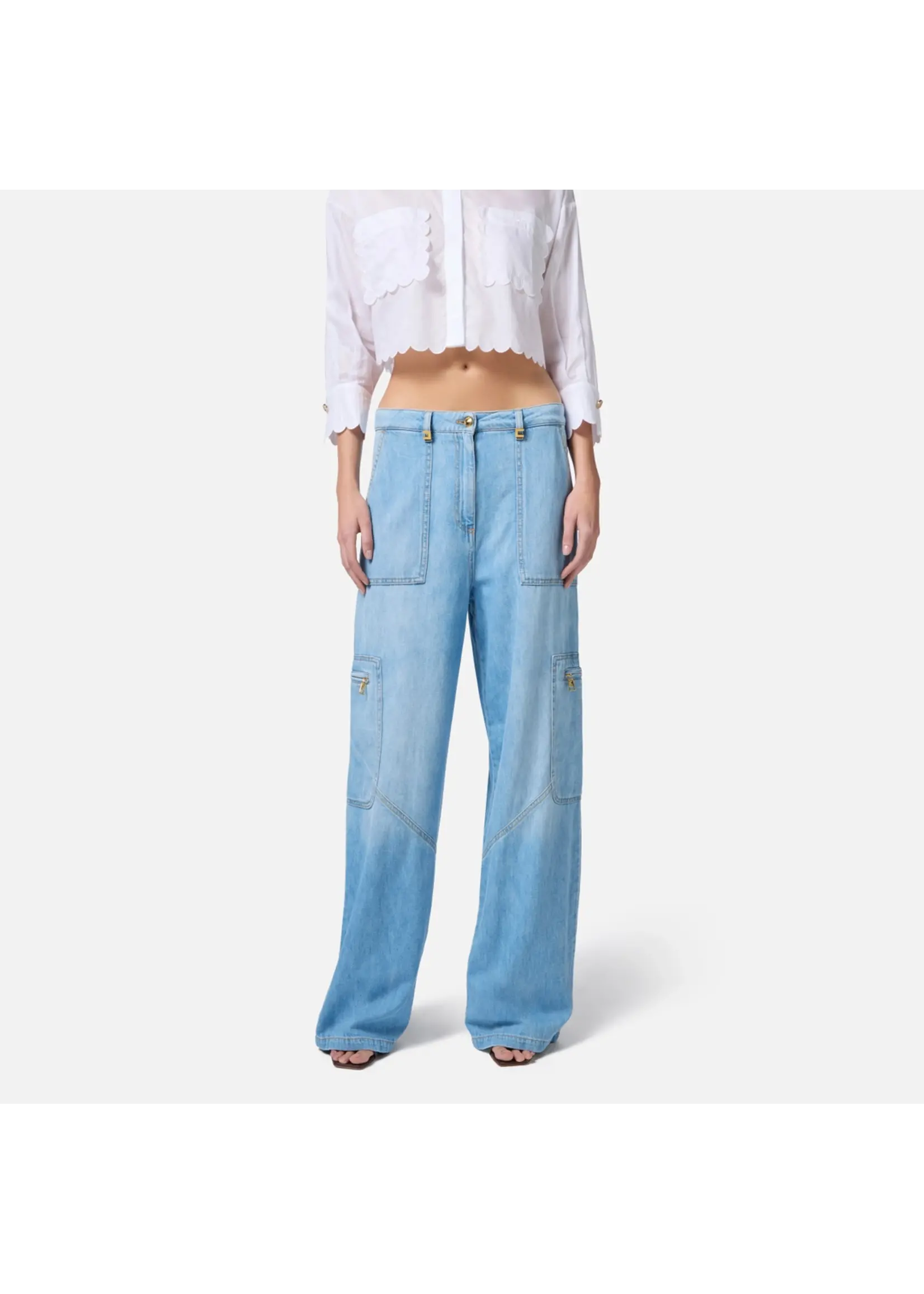 Elisabetta Franchi JEANS LICHT BLAUW PJ84D51E2