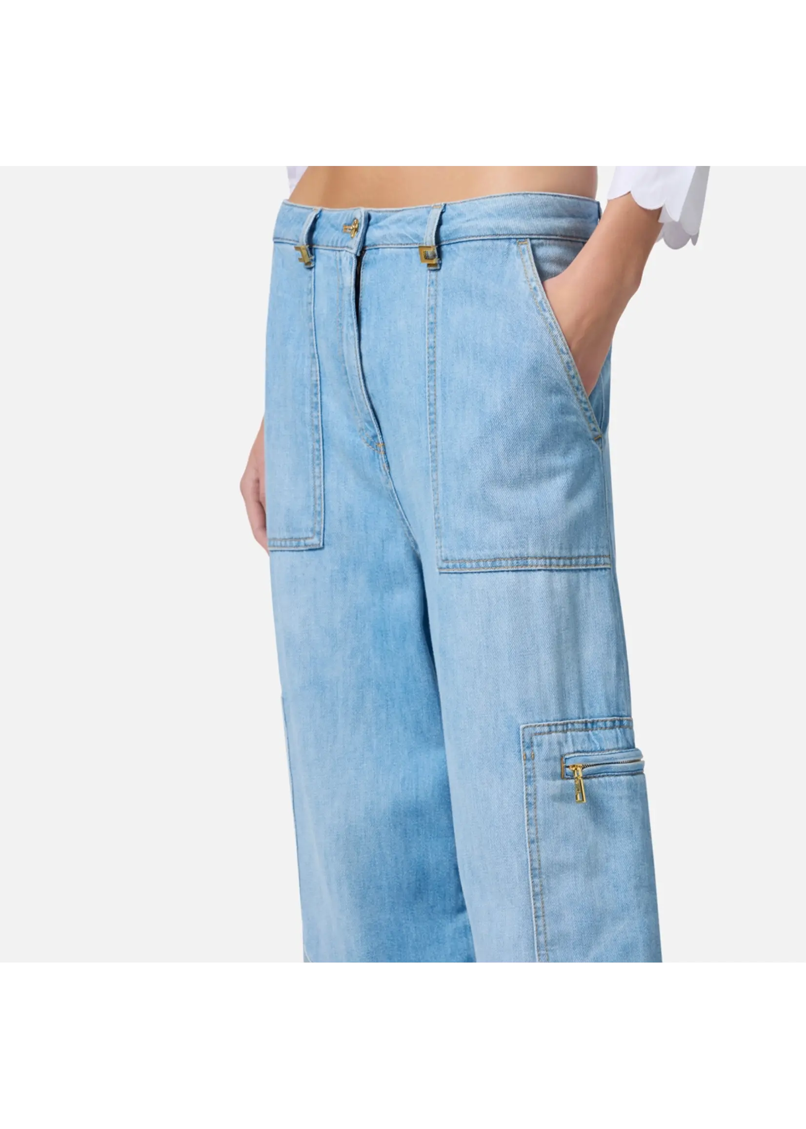 Elisabetta Franchi JEANS LICHT BLAUW PJ84D51E2