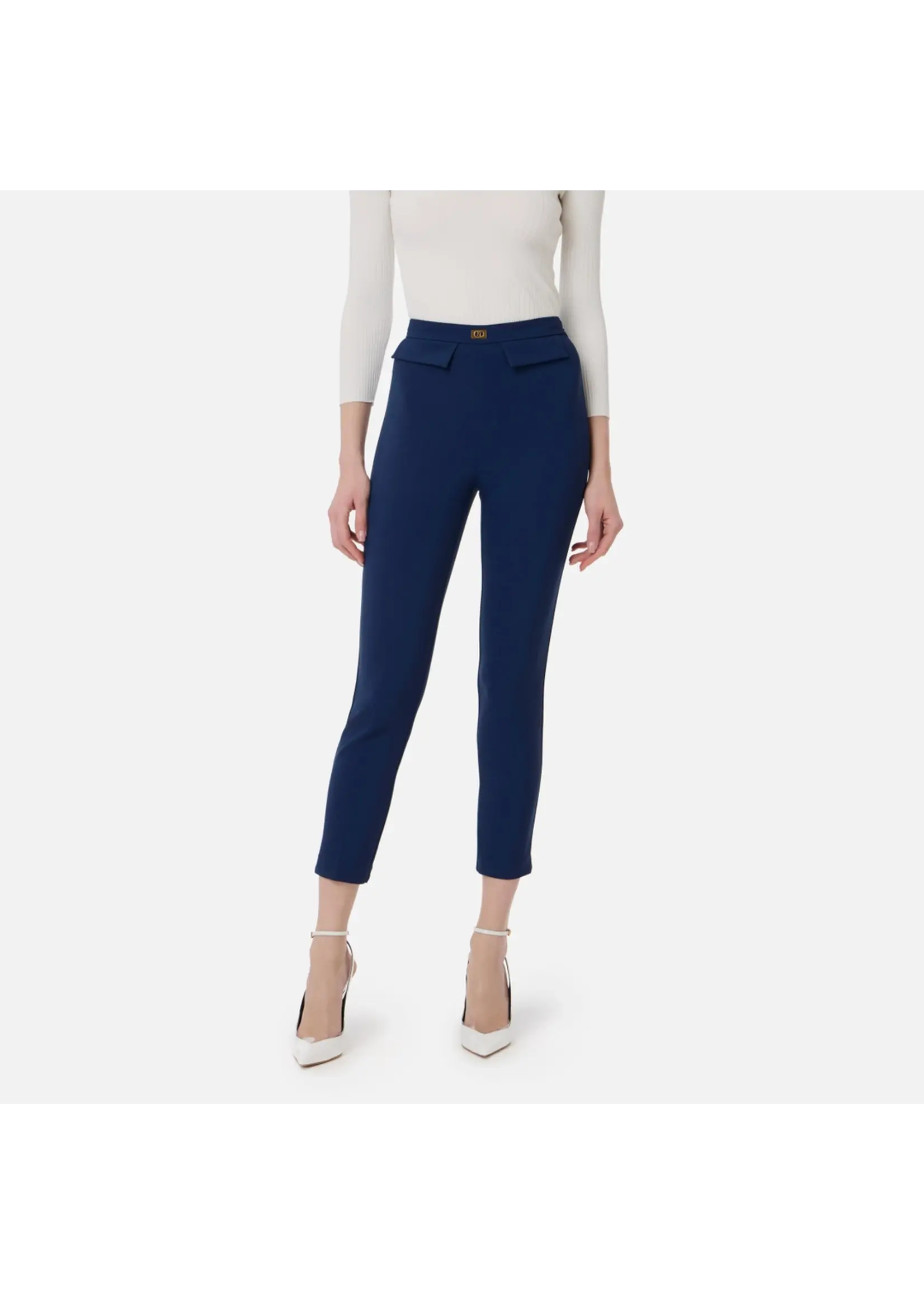 Elisabetta Franchi PANTALON PA07751E2 BLAUW