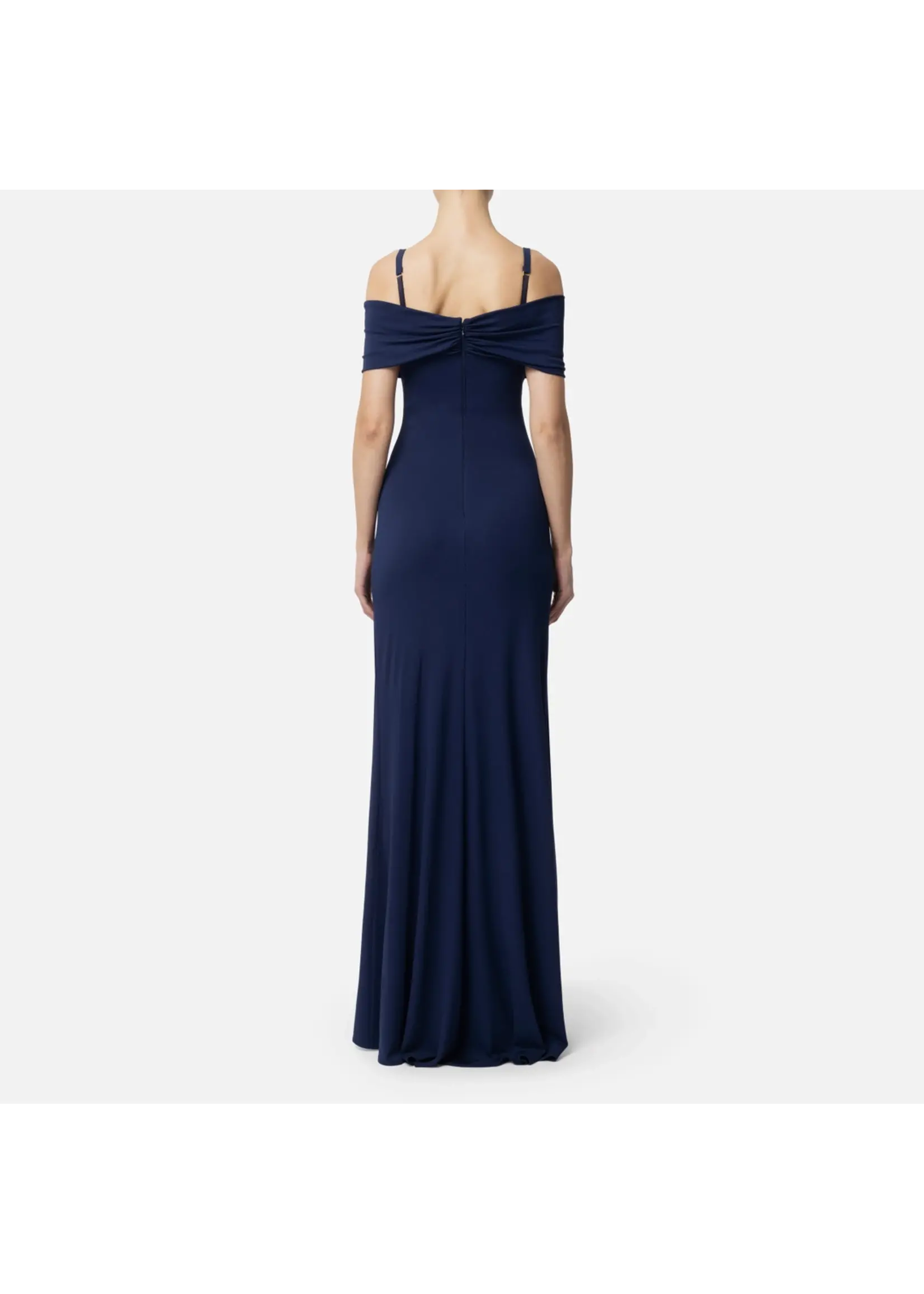 Elisabetta Franchi JURK ABR0551E2 BLAUW LANG