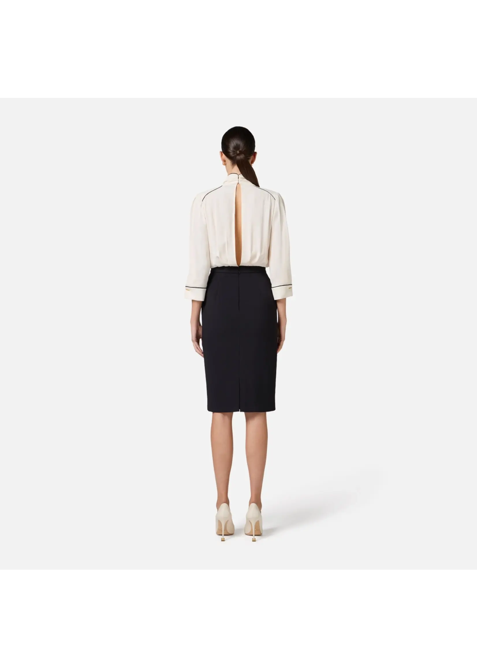 Elisabetta Franchi JURK AB77151E2 ROOM/ ZWART