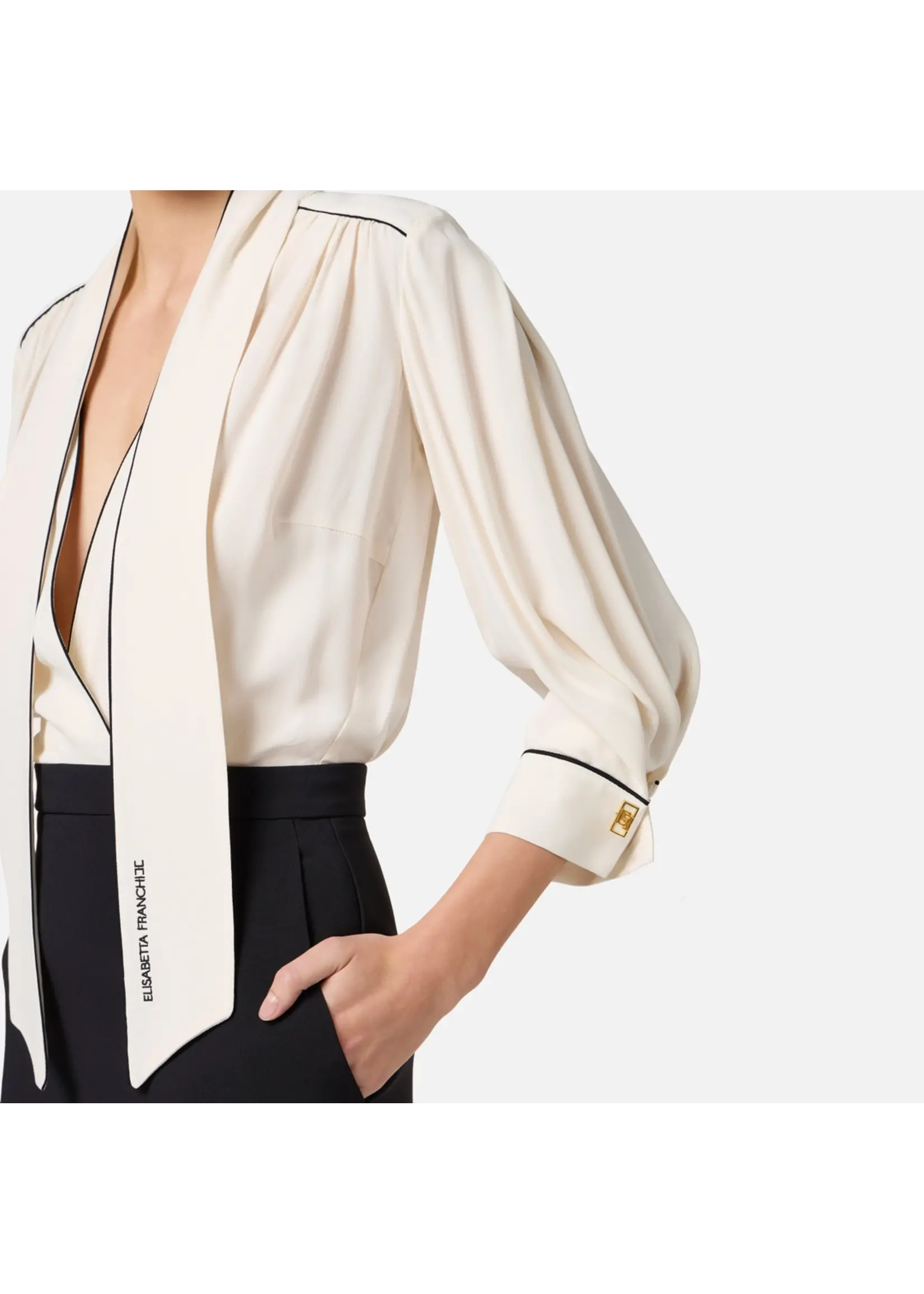 Elisabetta Franchi JURK AB77151E2 ROOM/ ZWART