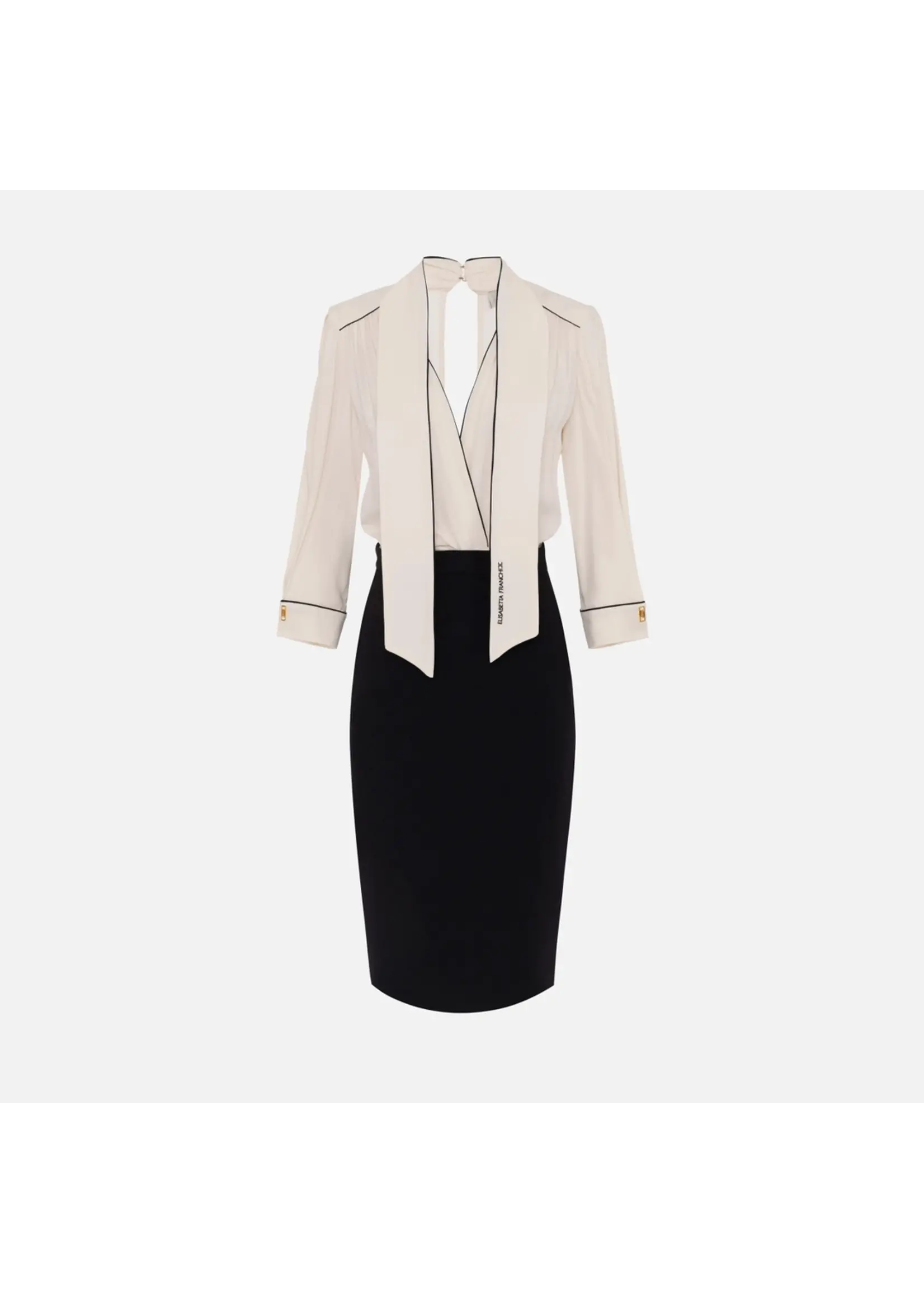 Elisabetta Franchi JURK AB77151E2 ROOM/ ZWART