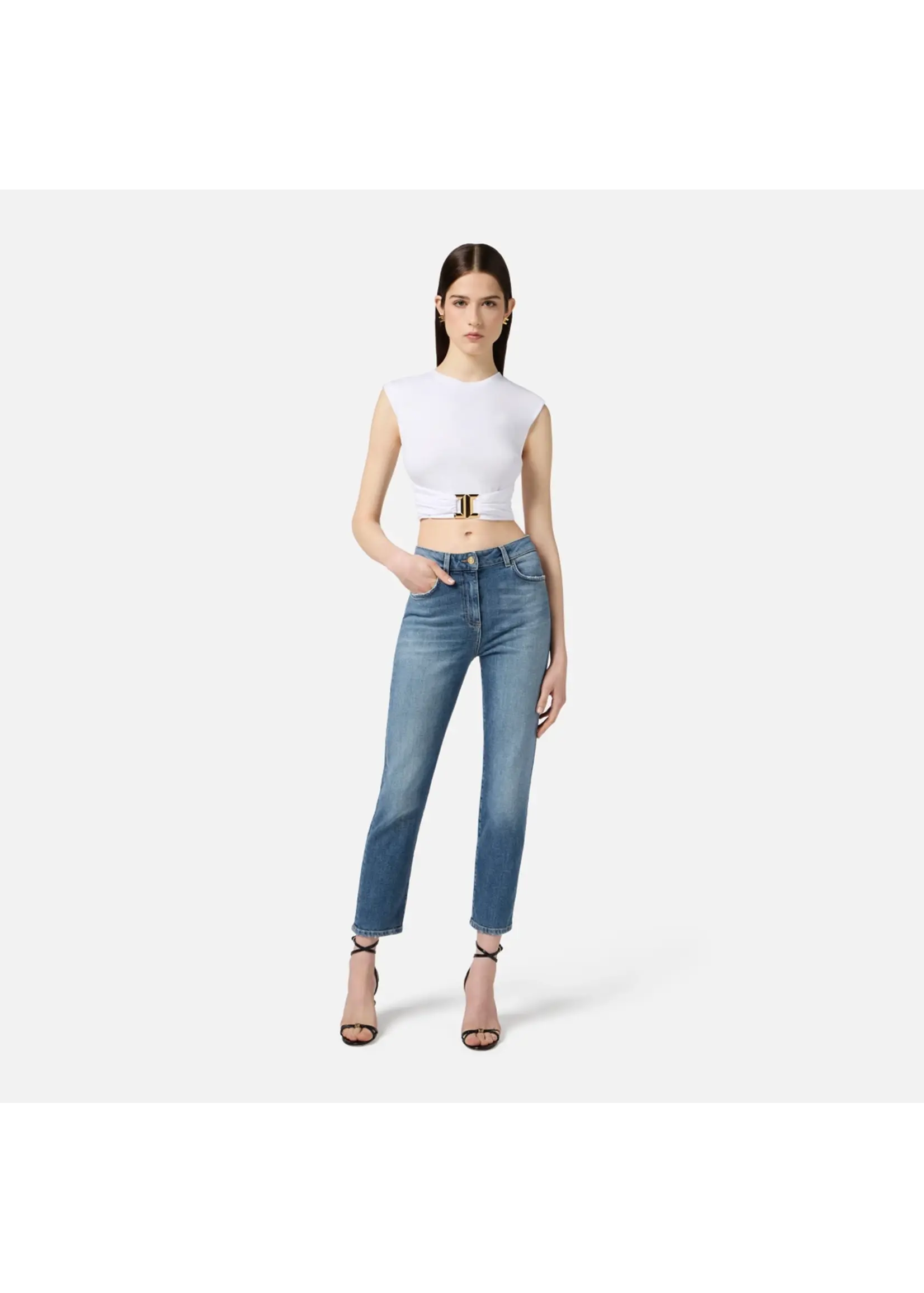 Elisabetta Franchi JEANS PJO7N56E2 LICHT BLAUW