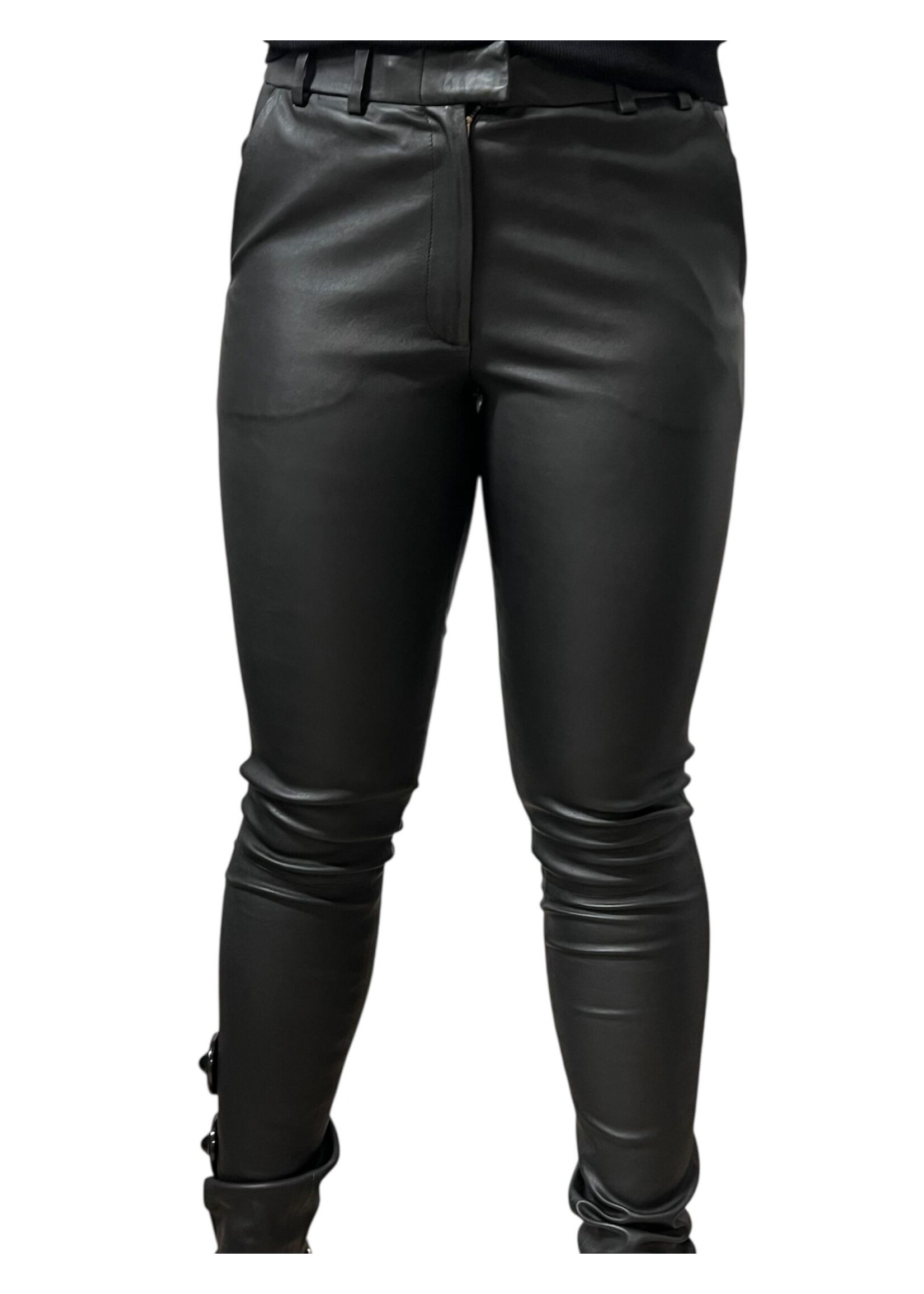 Gustav LEREN BROEKEN 58010 6873 ZWART