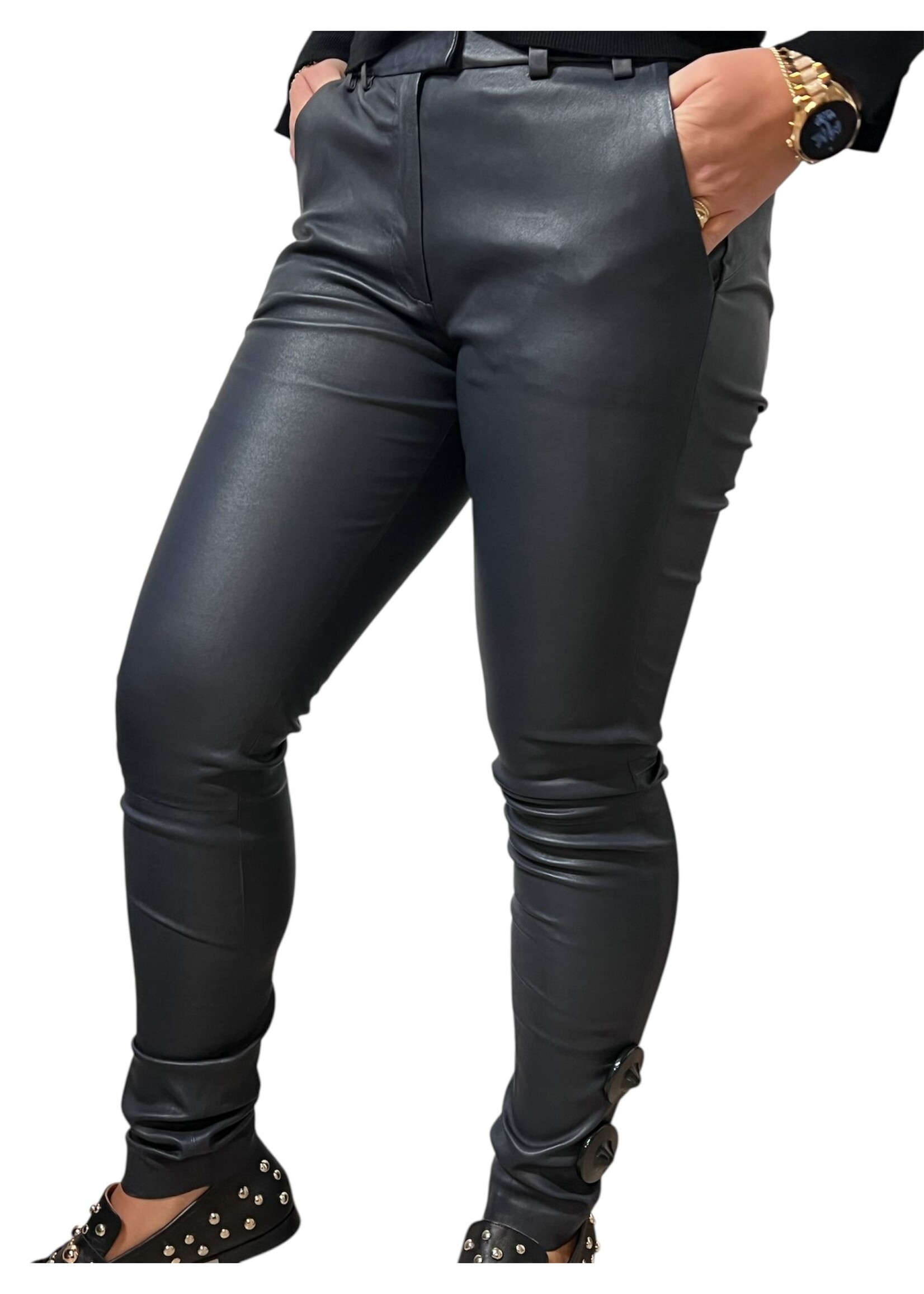 Gustav LEREN BROEKEN 58010 6873 ZWART