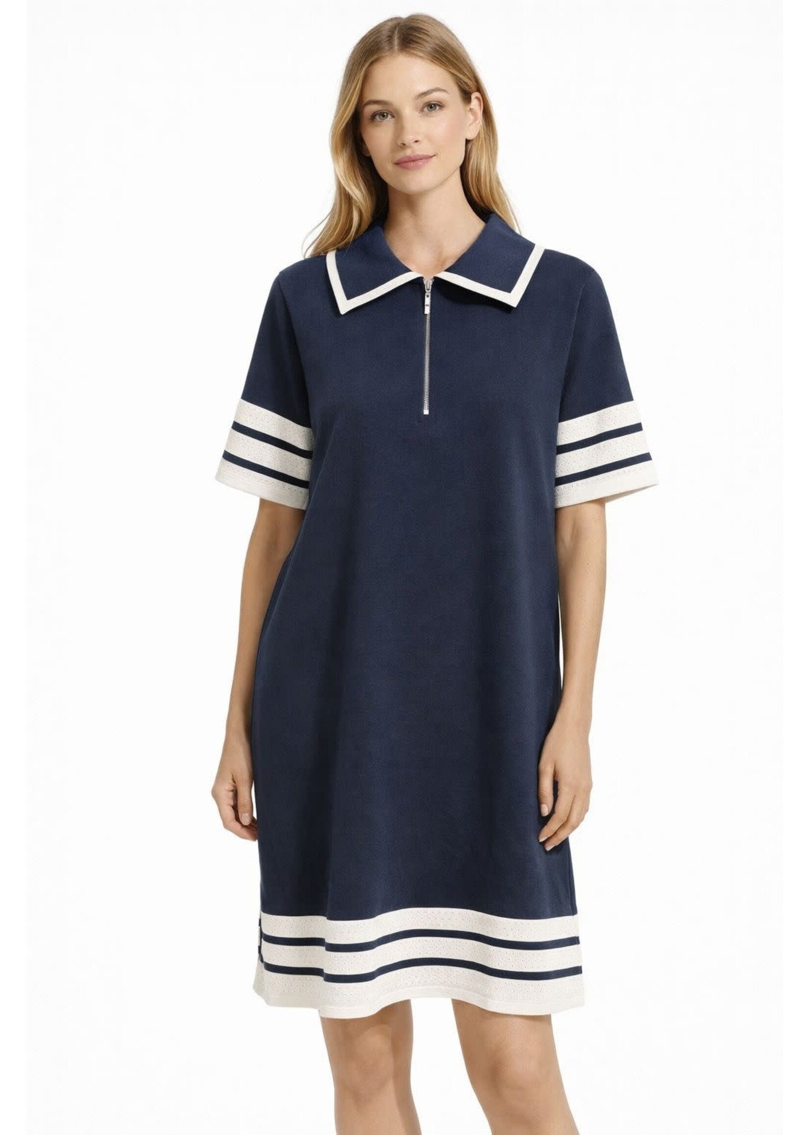 Leo &Ugo JURK AER134  BLAUW /WIT