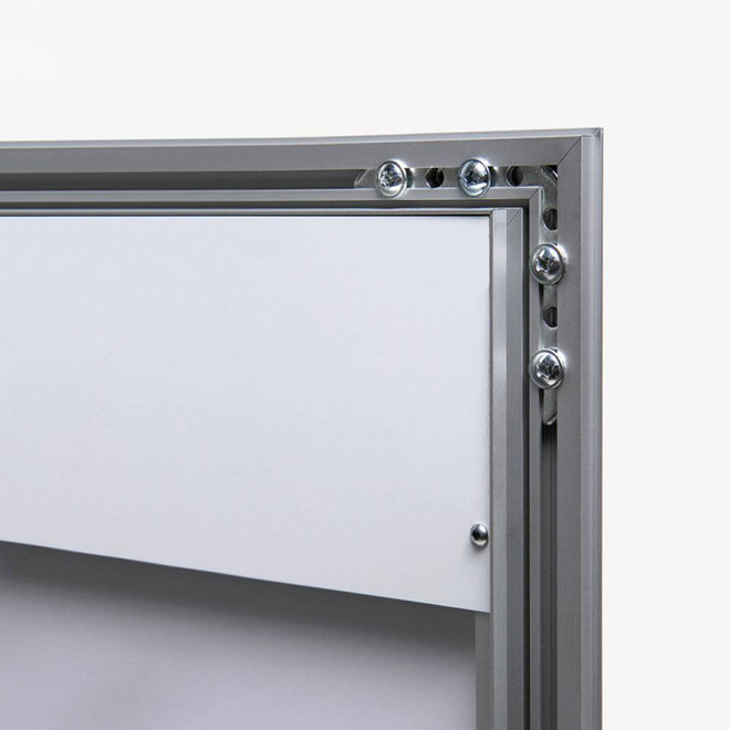 Wandvitrine A4 buiten aluminium onverlicht