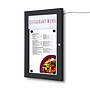 Wandvitrine A4 buiten zwart LED verlicht