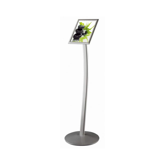 Menubord verstelbaar, aluminium staander ovaal