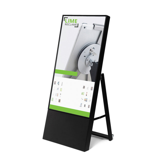 Digitale informatiezuil Zwart incl. 43 inch Screen