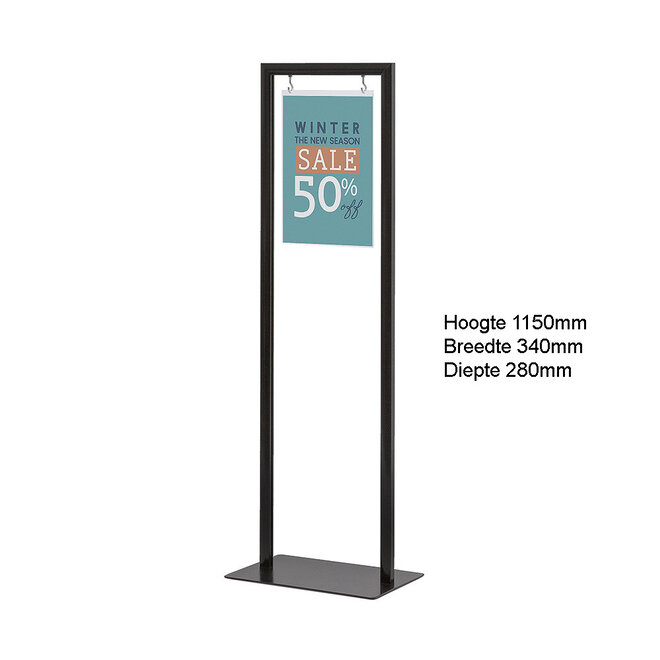 Posterstandaard Zwart A4 Swing