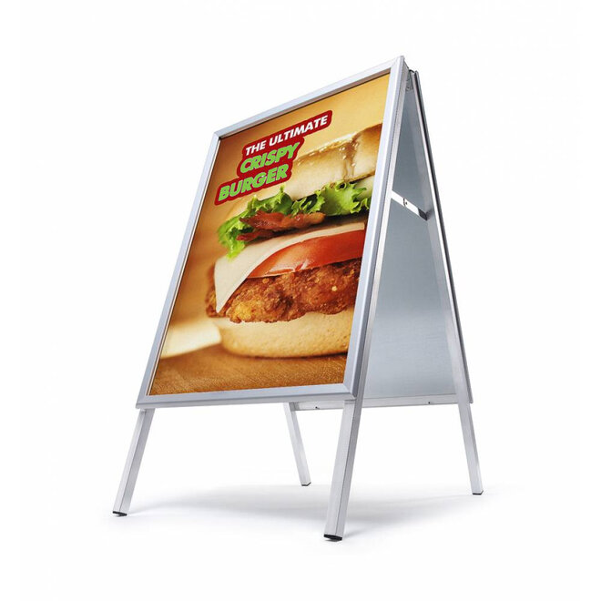 Zilver Stoepbord A1 Outdoor | A-Bord | A1 formaat