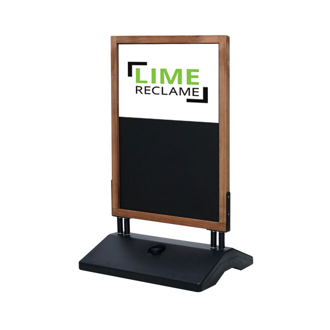 Houten Krijtstoepbord met zwarte waterbase | A1, 70x100cm (B1) leverbaar