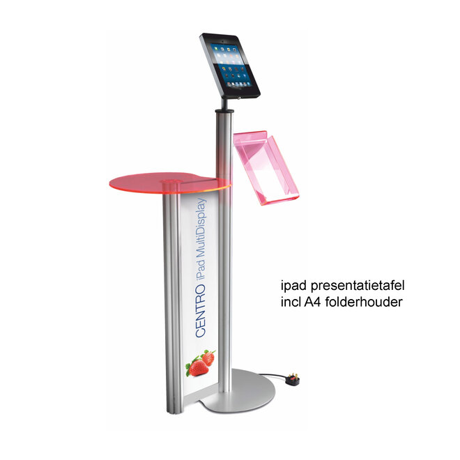 ipad presentatietafel incl A4 folderhouder