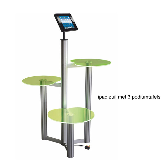 ipad zuil met podiumtafel