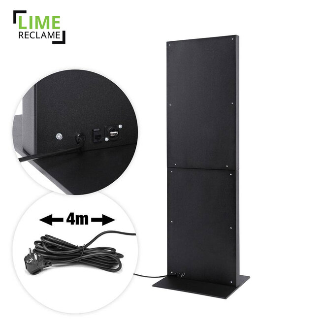 Digitaal Reclamebord binnen 43" | Zwart of Wit | touch screen optioneel