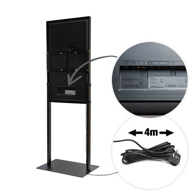 Digitale totem plug en play met 43inch Samsung Beeldscherm