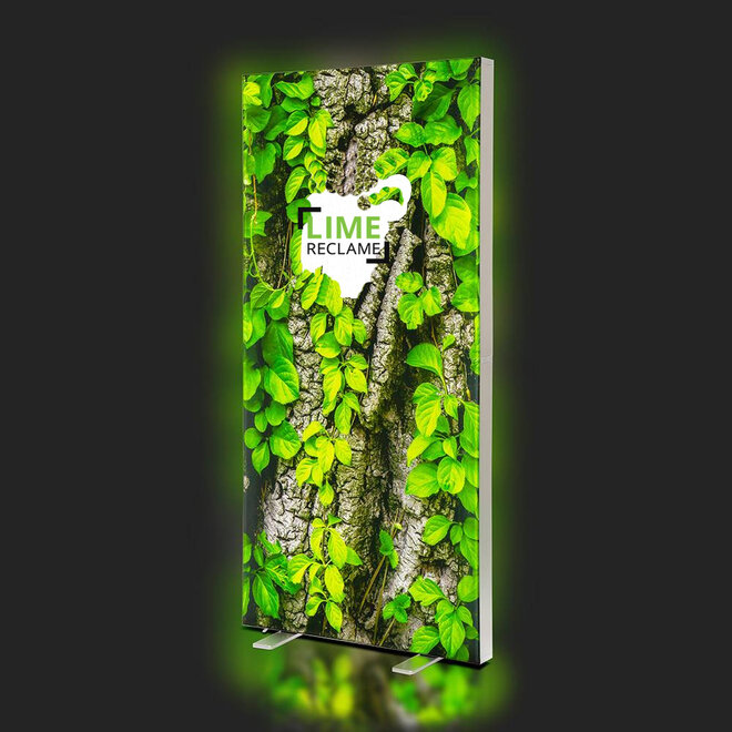 Textielframe  LED dubbelzijdig aluminium - binnen gebruik