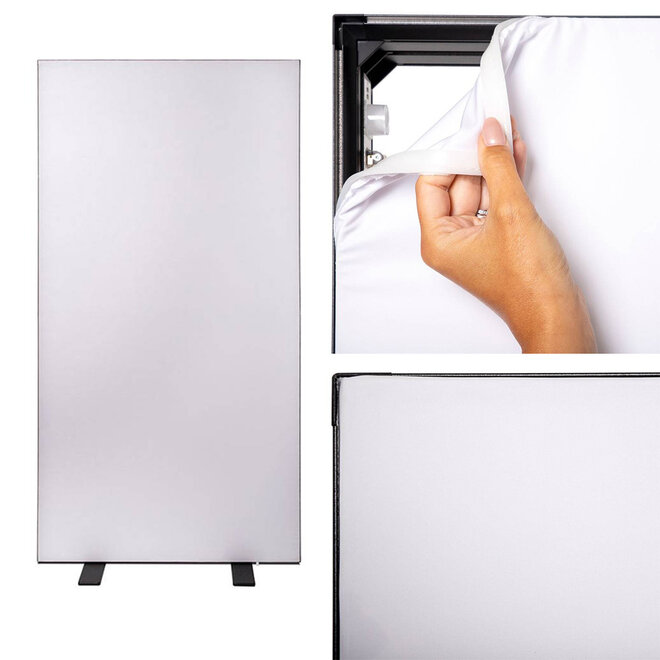 LED Textielframe zwart dubbelzijdig | 100x200cm | Binnen gebruik